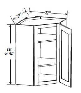 Diagonal Corner Wall Cabinet