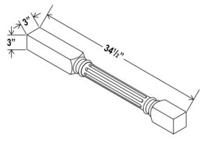 Fluted Decorative Leg