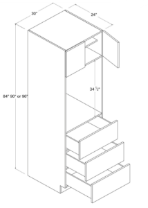 30"W Oven Pantry Cabinets