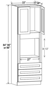 33"W Oven Pantry Cabinets