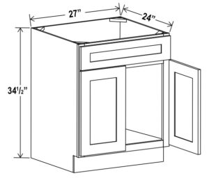 Sink Base Cabinet With One Dummy Drawer