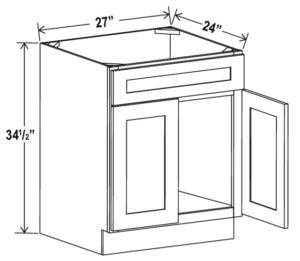 Sink Base Cabinet With One Dummy Drawer