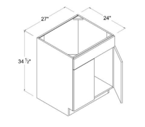 Sink Base Cabinet With One Dummy Drawer