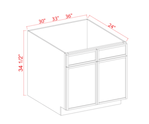 Sink Base Cabinets With Two Dummy Drawer