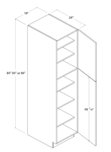 18"W Utility Pantry Cabinets