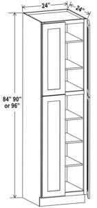 24"W Utility Pantry Cabinets