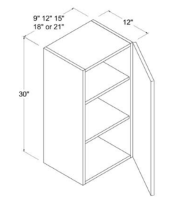30"H Single Door Wall Cabinets