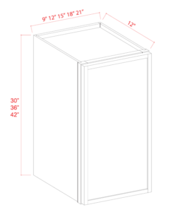 30"H Single Door Wall Cabinets