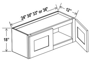 18"H Wall Cabinets With Double Doors