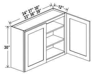 30"H Double Doors Wall Cabinets