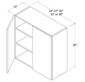 30"H Double Doors Wall Cabinets