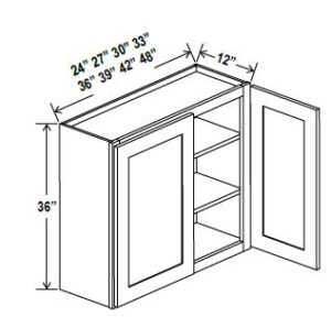 36"H Double Doors Wall Cabinets