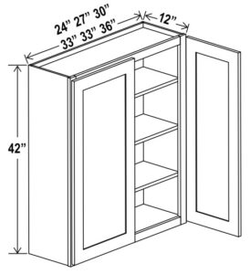 42"H Double Doors Wall Cabinets