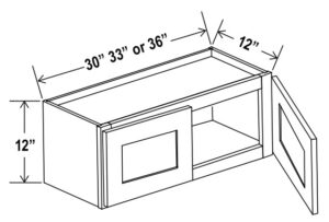 12"H Double Doors Wall Cabinets