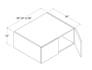 30"W Refrigerator Wall Cabinets With Double Doors