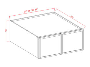 30"W Refrigerator Wall Cabinets With Double Doors