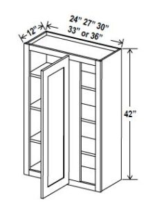 42"H Wall Blind Corner Cabinets