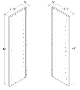 42"H Finished Side Wall Panel - Left
